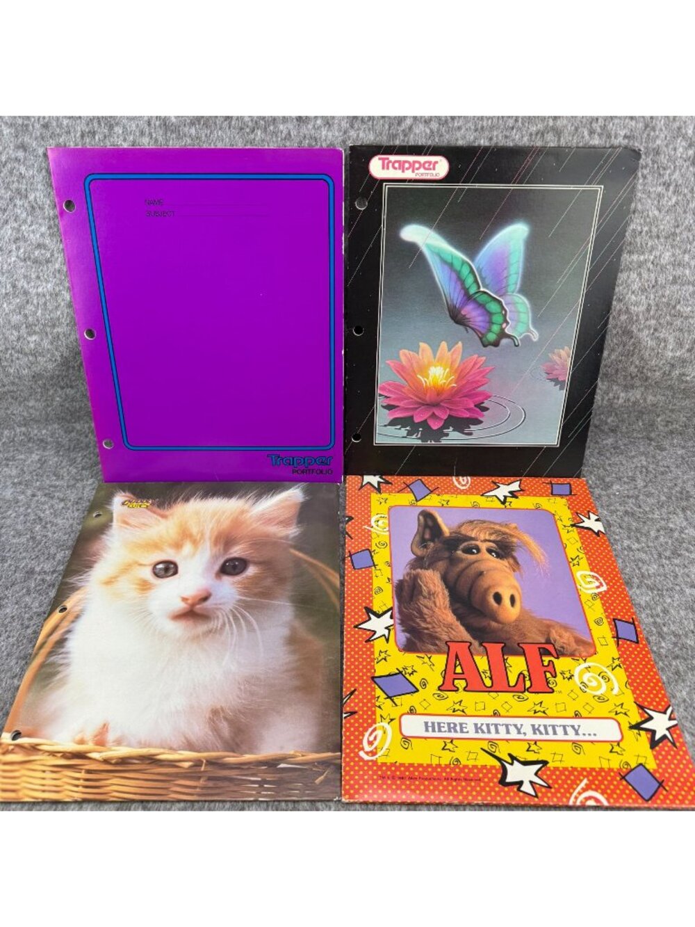 ✅Lot of 4 Vintage Folders -  Trapper Keeper, Alf, Kitten